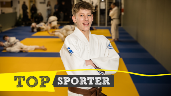 Foto van topsporter Sem van Dijk in de judozaal