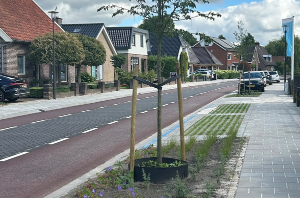 Foto van de Bruchterweg waarop de streetprint te zien is